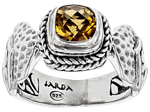 Photo of Artisan Collection of Bali™ 1.11ct Citrine Silver Jawan and Hammered Ring - Size 9
