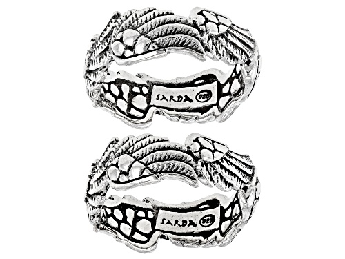 Photo of Artisan Collection of Bali™ Silver "Help Through All Troubles" Stackable Set of 2 Rings - Size 7