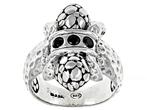 Photo of Artisan Collection of Bali™ .15ctw Black Spinel Silver Watermark Ring - Size 8