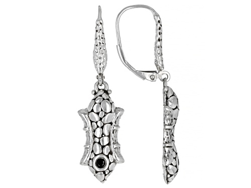 Photo of Artisan Collection of Bali™ .10ctw Black Spinel Silver Watermark Earrings