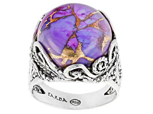Photo of Artisan Collection of Bali™ 15mm Purple Mohave Turquoise Silver Ring - Size 7