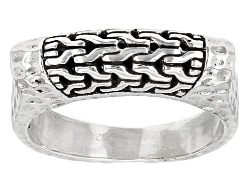Photo of Artisan Collection of Bali™ Sterling Silver Chain Link Hammered Ring - Size 8