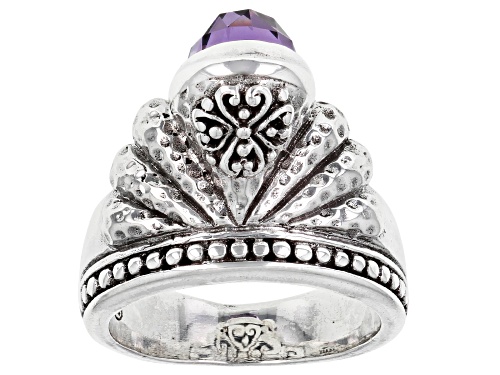 Photo of Artisan Collection of Bali™ 2.47ct Amethyst Silver Fan Ring - Size 8