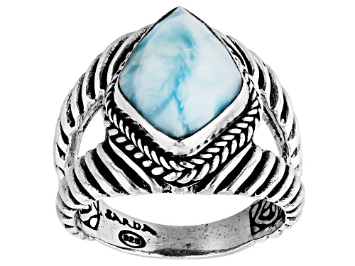 Photo of Artisan Collection of Bali™ 14x0mm Larimar Sterling Silver Ring - Size 7