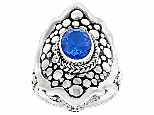 Artisan Collection of Bali™ 2.04ct Royal Bali Blue™ Topaz Silver Ring - Size 8