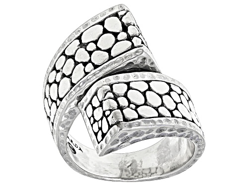Photo of Artisan Collection of Bali™ Silver Watermark & Hammered Bypass Ring - Size 6