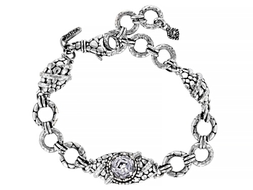 Artisan Collection of Bali™ 2.50ct White Quartz Silver Watermark Bracelet - Size 6.75