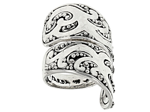 Artisan Gem Collection Of Bali™ Sterling Silver Filigree Wave Bypass Ring - Size 12