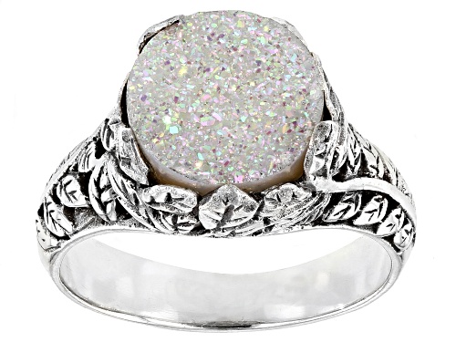 Photo of Artisan Collection of Bali™ 10mm Snow™ Drusy Quartz Sterling Silver Ring - Size 8