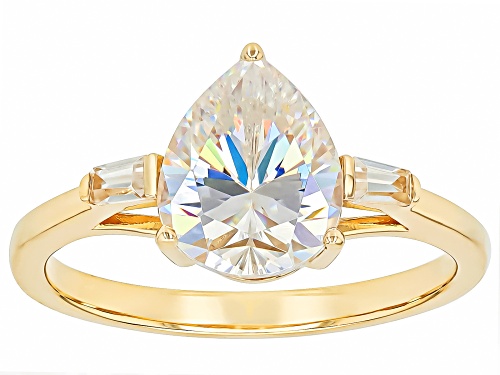 2.99ct Strontium Titanate With 0.17ctw White Zircon 10k Yellow Gold Ring - Size 8