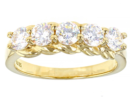 1.75ctw Round Strontium Titanate 18K Yellow Gold Over Sterling Silver Ring - Size 9