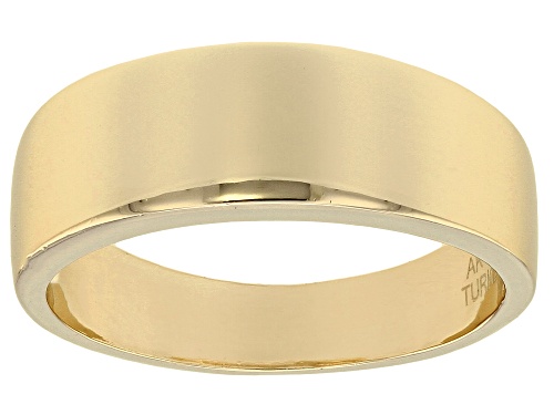18k Yellow Gold Over Sterling Silver Graduated Band Ring - Size 8