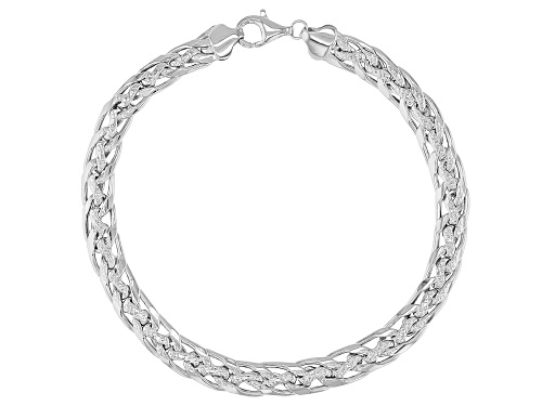 Designer Curb Link Sterling Silver Bracelet 8 Inch - Size 8