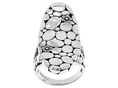 Southwest Style By Jtv™ Sterling Silver Pebble Design Ring - Size 7