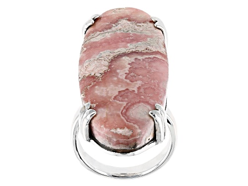 Southwest Style By JTV™ Oval Rhodochrosite Rough Sterling Silver Solitaire Ring - Size 5