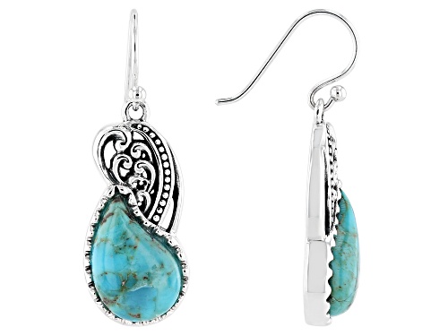 Photo of Southwest Style By JTV™  Turquoise Rhodium Over Silver Earrings