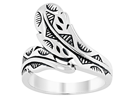 Southwest Style by JTV™ Sterling Silver Feather Ring - Size 8