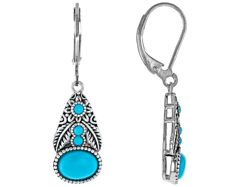 Southwest Style by JTV™ Sleeping Beauty Turquoise Sterling Silver Dangle Earrings
