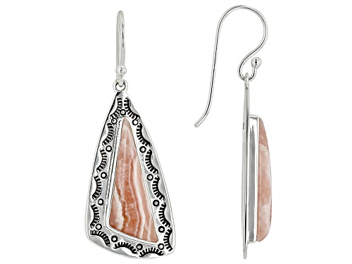 Southwest Style by JTV™ Rhodochrosite Sterling Silver Statement Earrings 18x7mm