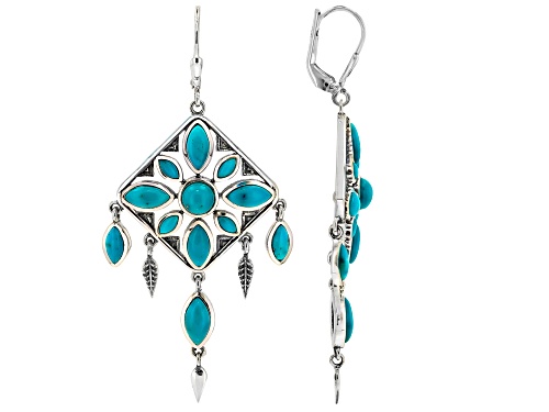 Southwest Style by JTV™ Kingman Turquoise Sterling Silver Dream Catcher Earrings