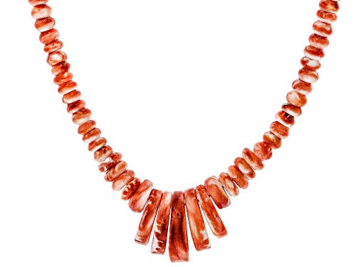 Southwest Style by JTV™ Spiny Oyster Shell Sterling Silver Graduated Necklace - Size 17