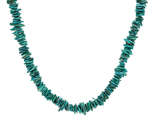 Southwest Style by JTV™ Chip Turquoise Sterling Silver Necklace - Size 18