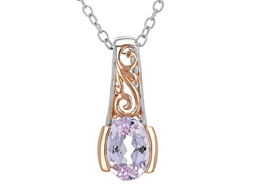 .79ct Oval Pink Topaz Sterling Silver Solitaire Pendant With Chain