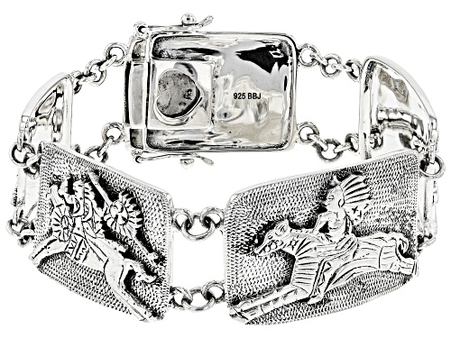 Southwest Style By JTV™ Rhodium Over Sterling Silver Native American Horse Bracelet - Size 8