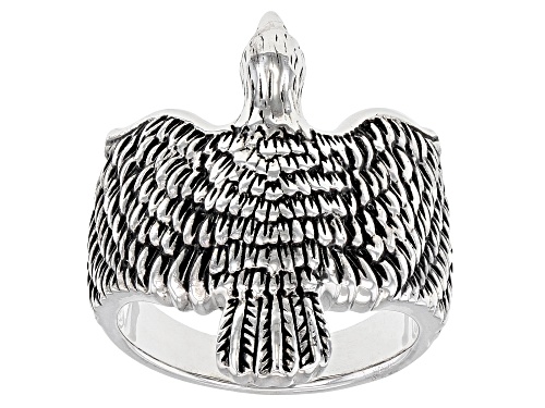 Photo of Southwest Style By JTV™ Rhodium Over Sterling Silver Mens Eagle Ring - Size 10