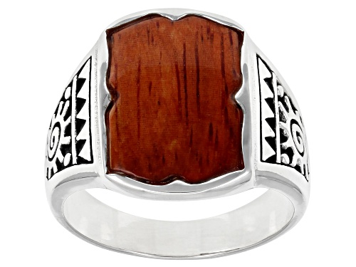 Photo of Southwest Style By JTV™ Mens Wood Rhodium Over Silver Ring - Size 12
