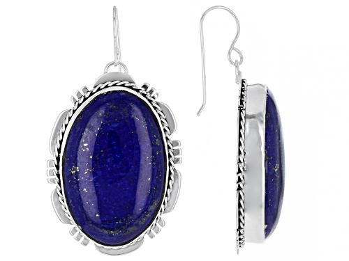 Photo of Southwest Style By JTV™ Blue Lapis Rhodium Over Silver Earrings