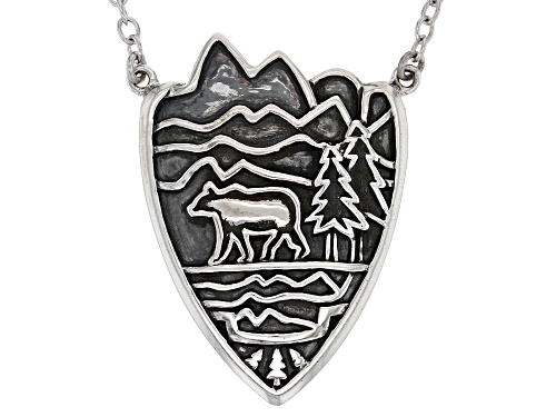 Photo of Southwest Style By JTV™ Rhodium Over Silver Arrow Head Mountain Necklace