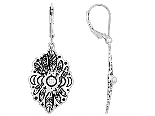 Southwest Style by JTV™ Oxidized Sterling Silver Feather Dangle Earrings