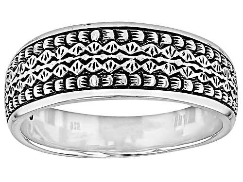 Southwest Style by JTV™ Oxidized Sterling Silver Band Ring - Size 6