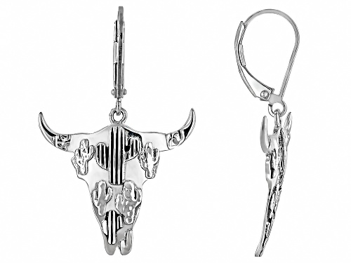 Southwest Style by JTV™ Sterling Silver Cactus & Bull Dangle Earrings