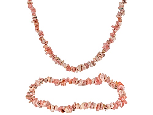 Southwest Style by JTV™ Rhodochrosite Sterling Silver Beaded Necklace & Bracelet Set