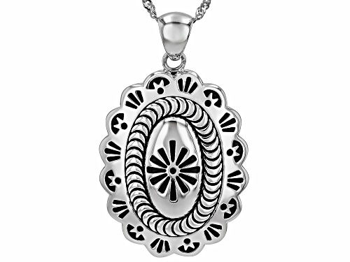 Southwest Style by JTV™ Oxidized Sterling Silver Pendant With Chain