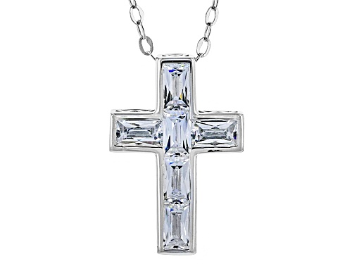 Tycoon For Bella Luce ® 2.94ctw Baguette Platineve® Cross Pendant With Chain (1.80ctw Dew)