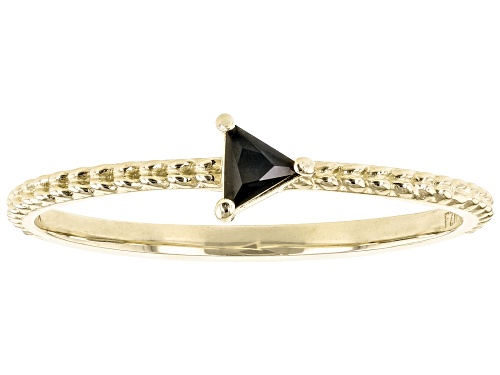 0.06ct Black Spinel 10k Yellow Gold Ring - Size 7