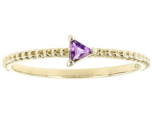 0.06ct Amethyst 10k Yellow Gold Ring - Size 8