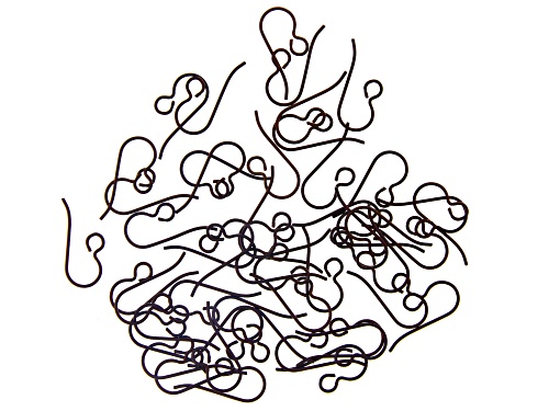 Antiqued Copper Tone French Hook Ear Wire with Regular Loop Set of 50