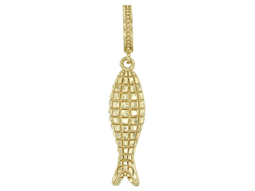 Artisan Collection of Turkey™ 18k Yellow Gold Over Sterling Silver Fish Enhancer Charm