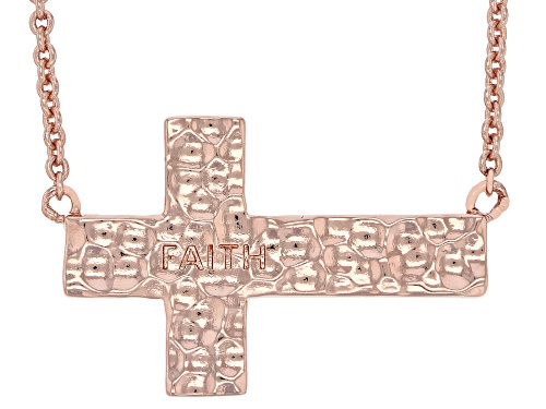 Photo of Timna Jewelry Collection™ Copper Hammered Faith Cross Necklace - Size 18