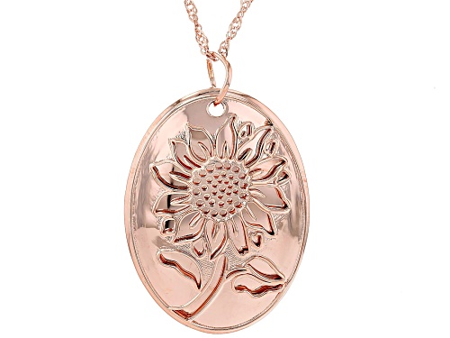 Timna Jewelry Collection™ Copper Sunflower Double Pendant With Chain