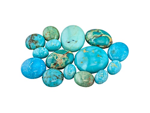 Photo of Kingman Turquoise Mm Varies Mixed Shape Cabochon