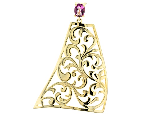 Photo of Artisan Collection of Turkey™ 1.20ct Oval Lavender Path™ Quartz 18k Yellow Gold Over Silver Pendant