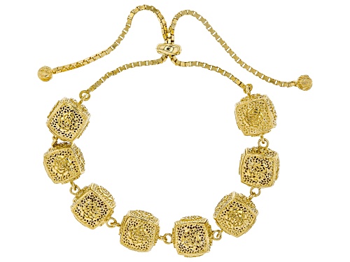 Photo of Artisan Collection Of Turkey™ 18K Gold Over Silver, Rose A La Turca Bolo Bracelet Adjusts 6"-9"