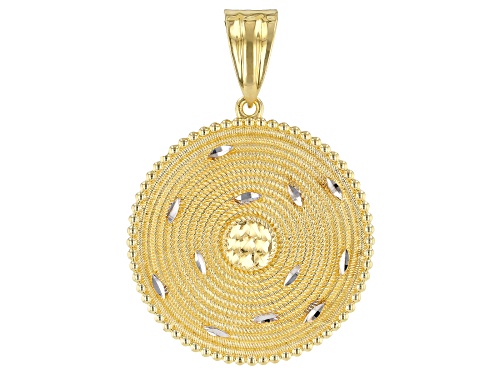 Photo of Artisan Collection Of Turkey™ 18K Yellow Gold Sterling Silver Diamond Cut Accent Two-Tone Enhancer