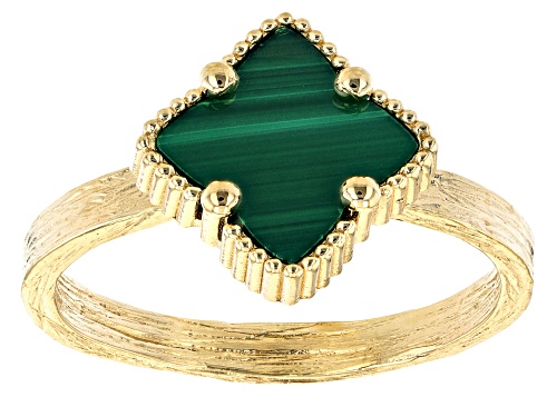 Photo of Artisan Collection of Turkey™ 10mm Star Malachite 18k Yellow Gold Over Sterling Silver Ring - Size 12