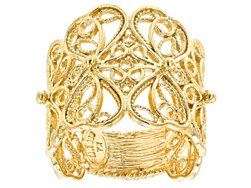 Artisan Collection of Turkey™ 18k Yellow Gold Over Sterling Silver Butterfly Ring - Size 6